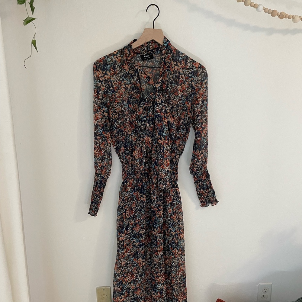Nasty Gal Sheer floral maxi dress